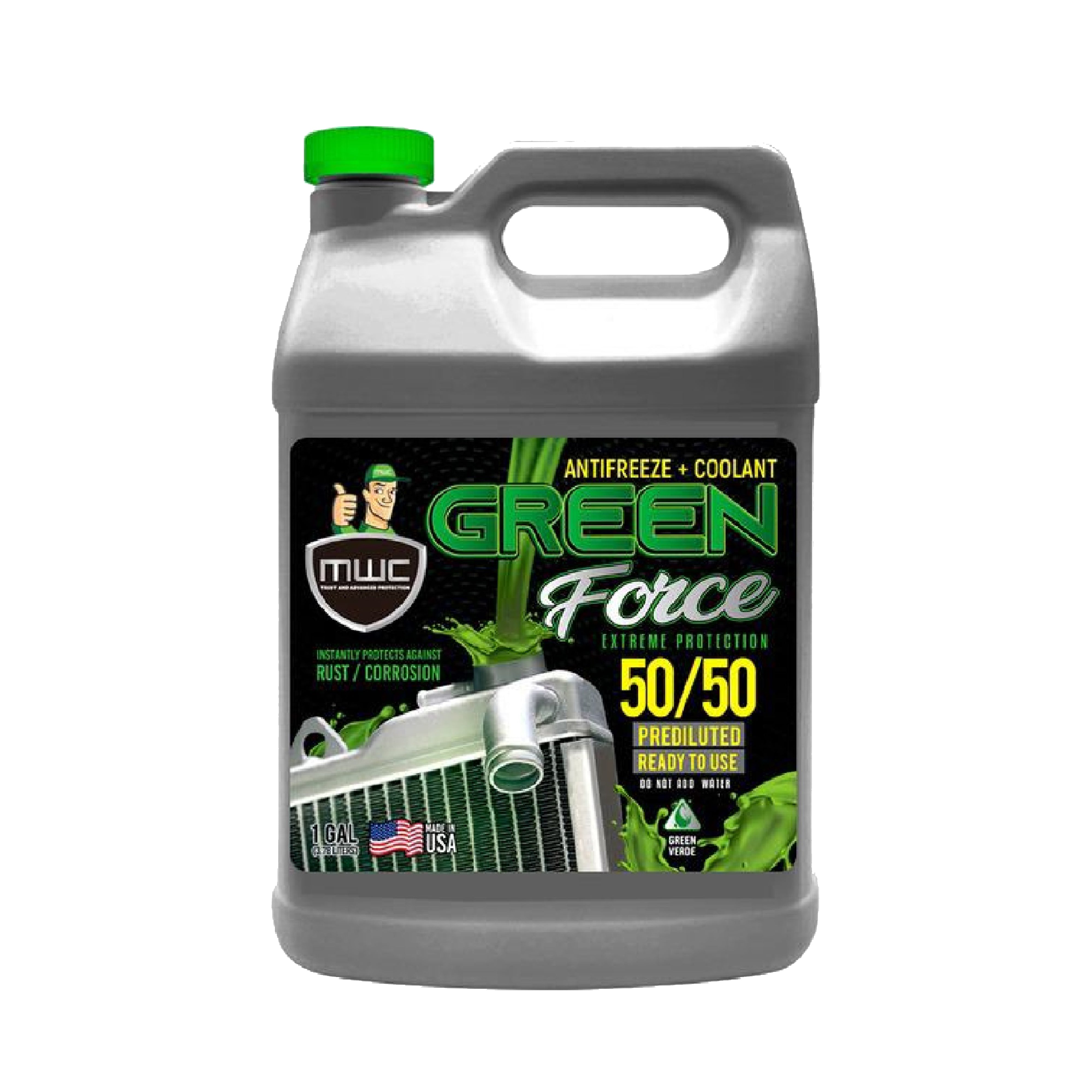 MWC Extreme Protection 50/50 Antifreeze & Coolant Green All-Season Defense Ready to use 1 Gal
