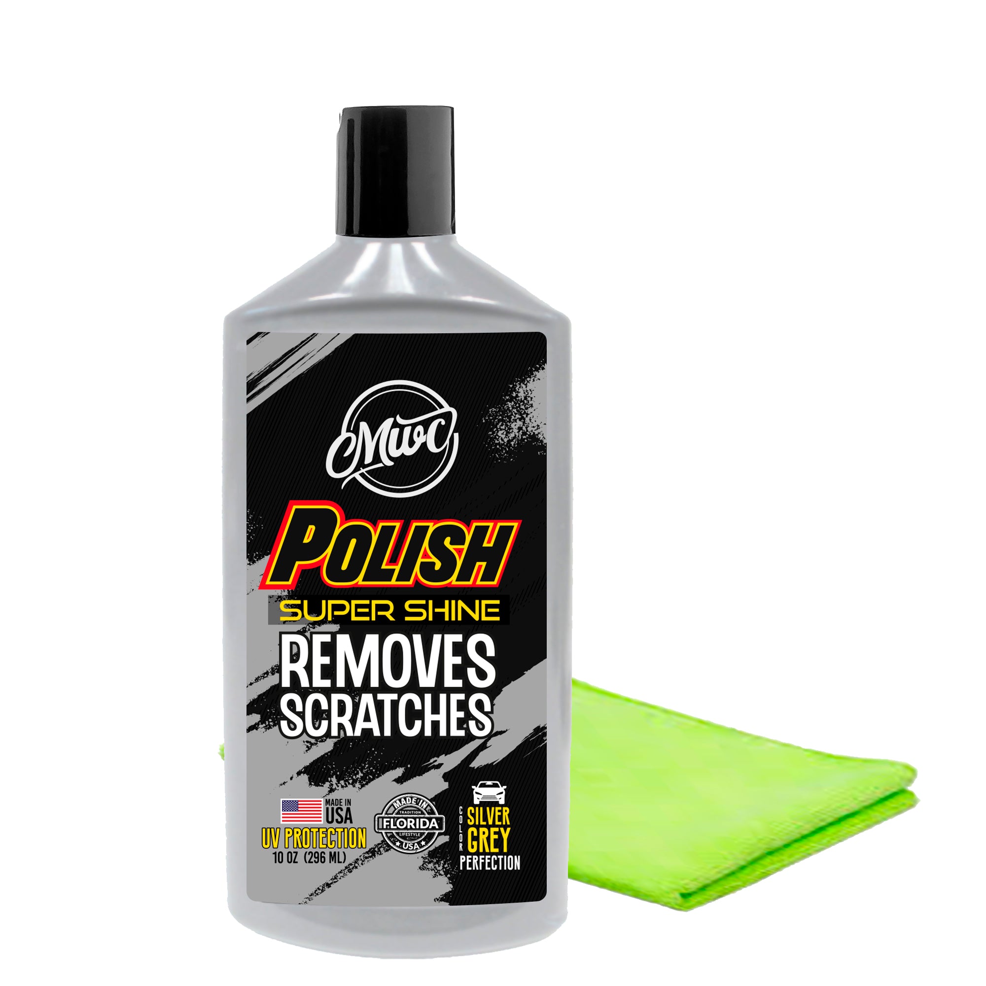 MWC Car Polish Removes Scratches Restores Colour and Super Shine Grey 10 Oz  with a Microfiber Cloth FREE
