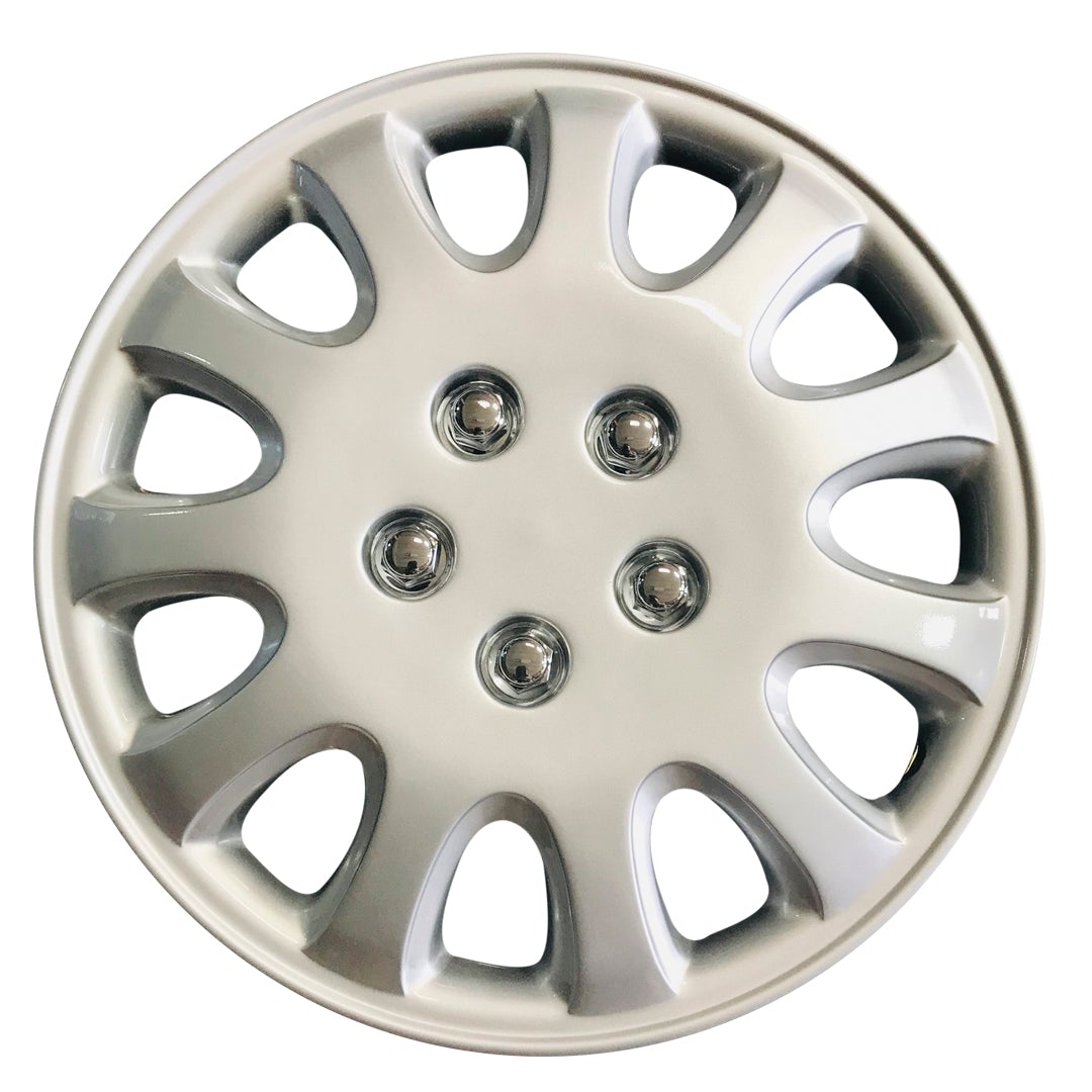 MWC 446064 Hubcaps Wheel Covers 14 inch 4 Set Silver-Lacquer