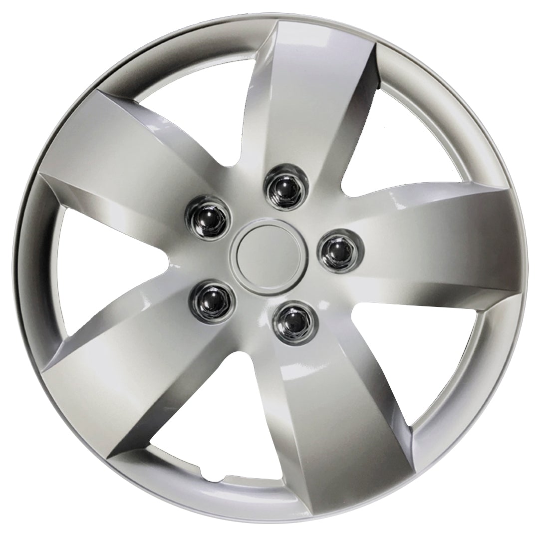 MWC 446217 Hubcaps Wheel Covers 15 inch 4 Set Silver-Lacquer