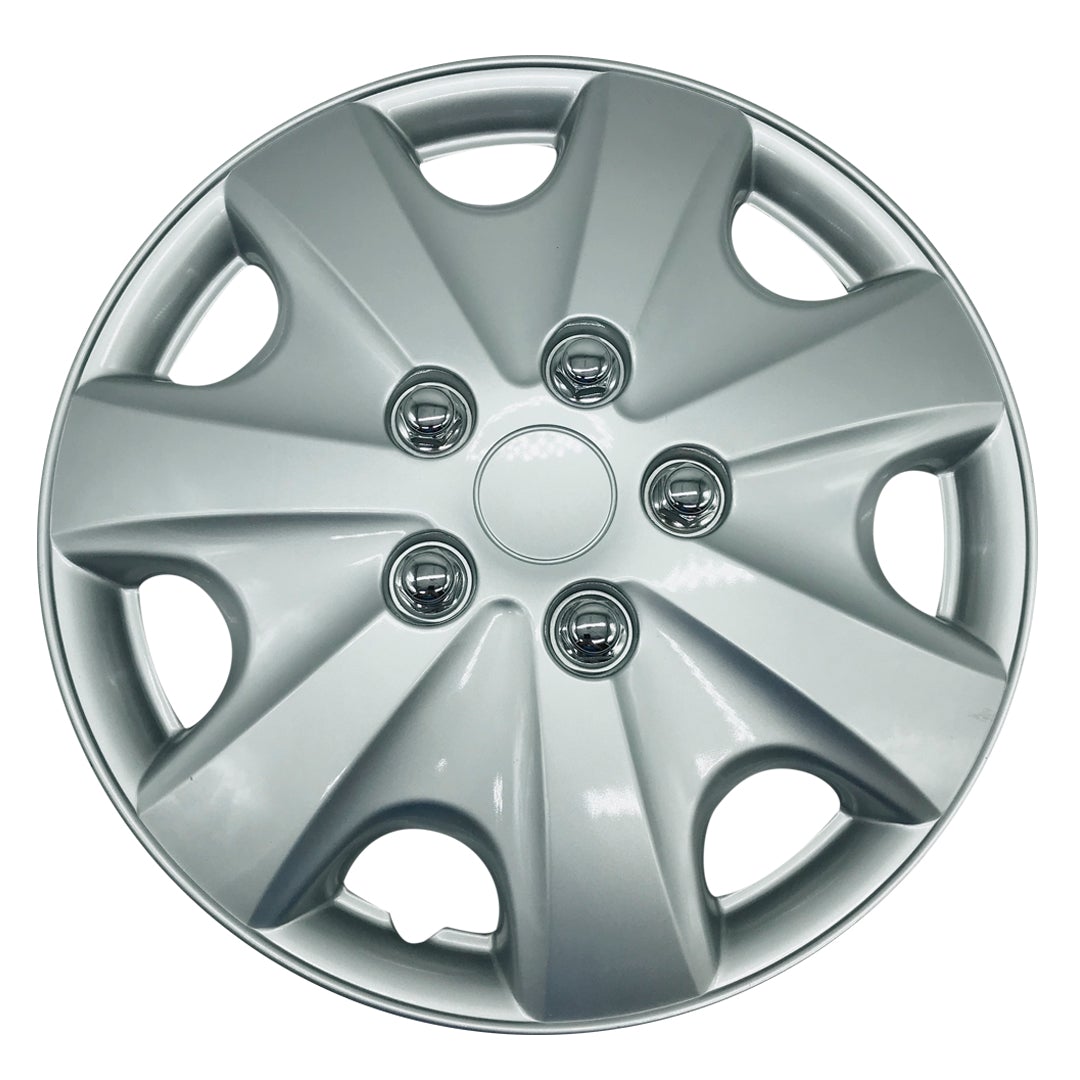 MWC 446231 Hubcaps Wheel Covers 14 inch 4 Set Silver-Lacquer