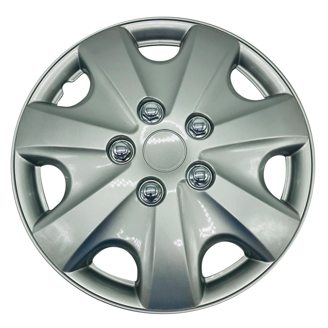 MWC 446252 Hubcaps Wheel Covers 15 inch 4 Set Classic-Silver