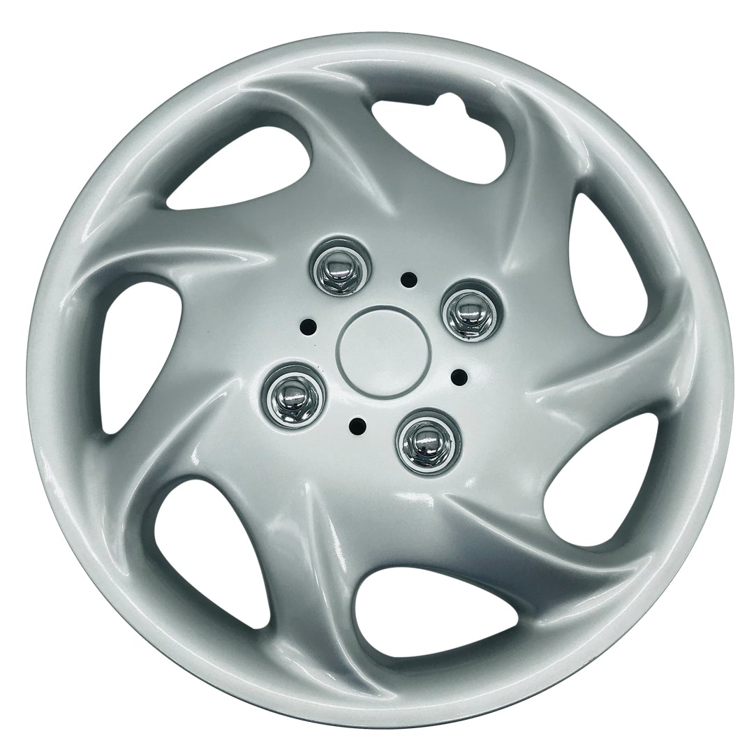 MWC 446269 Hubcaps Wheel Covers 15 inch 4 Set Silver-Lacquer