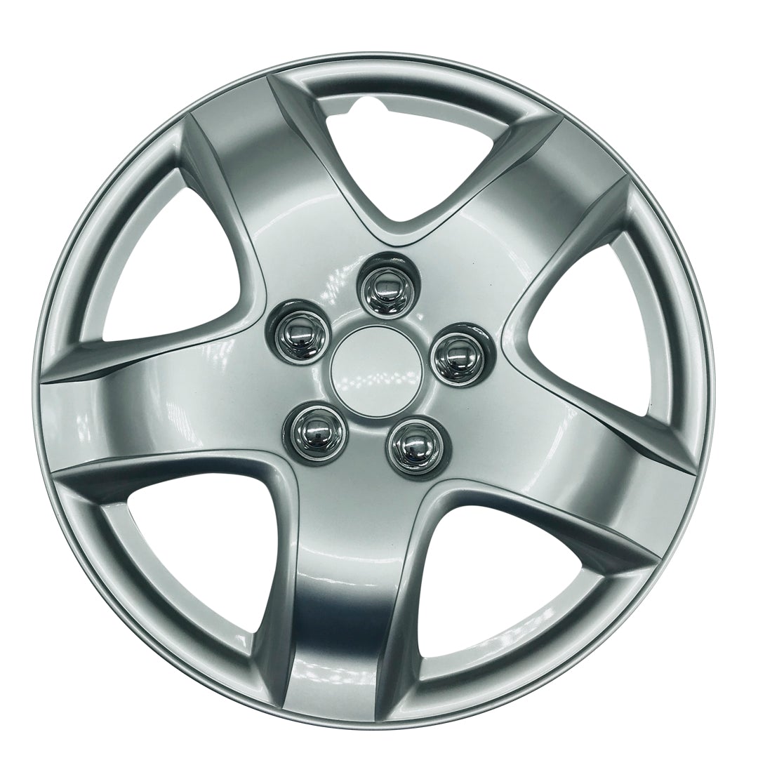 MWC 446323 Hubcaps Wheel Covers 15 inch 4 Set Silver-Lacquer