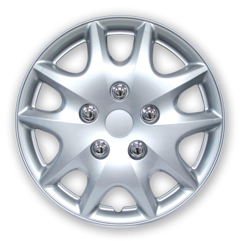MWC 446354 Hubcaps Wheel Covers 14 inch 4 Set Silver-Lacquer