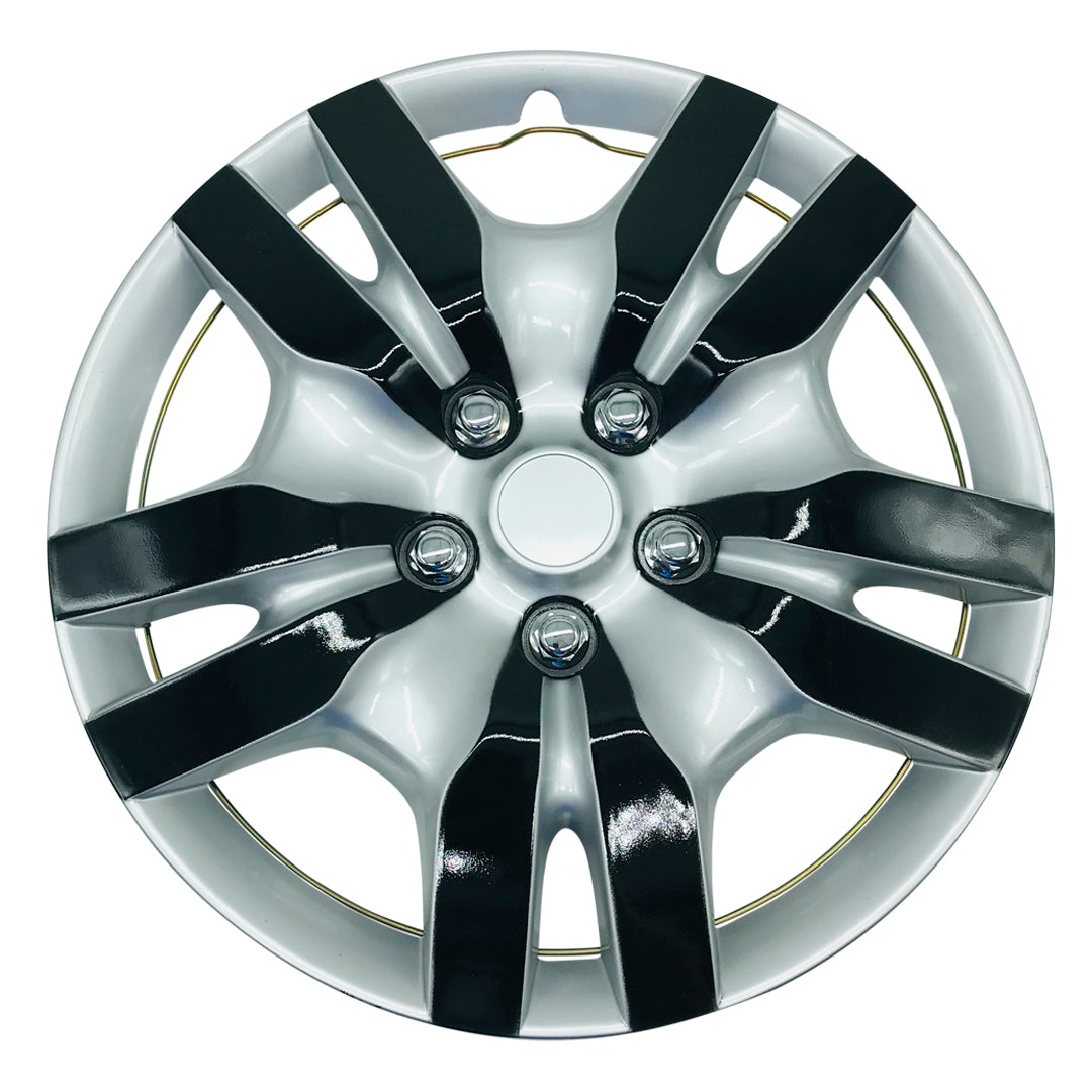 MWC 446504 Hubcaps Wheel Covers 16 inch 4 Set Silver-Black