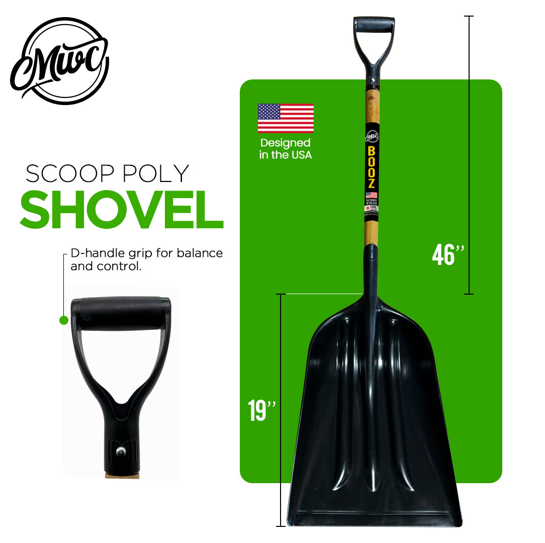 MWC 446986 Scoop Poly Shovel D-Handle, 29-Inch.